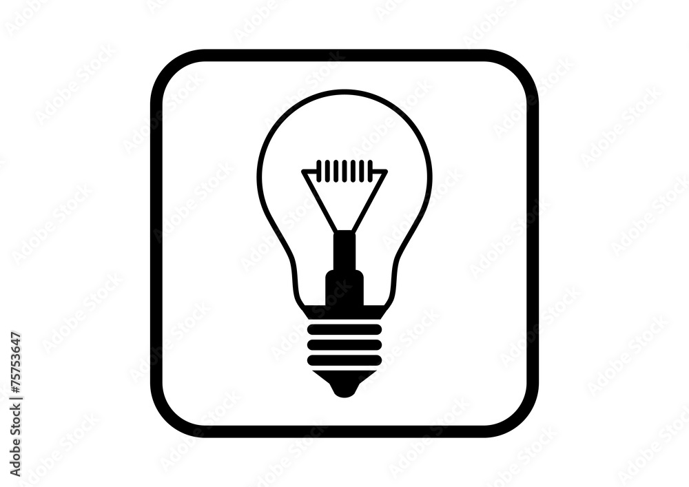 Lightbulb vector icon on white background Lightbulb vector icon on white background