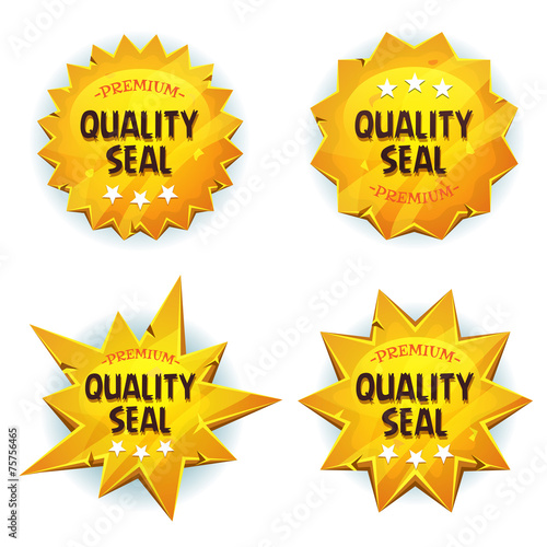 Cartoon Gold Premium Quality Seals