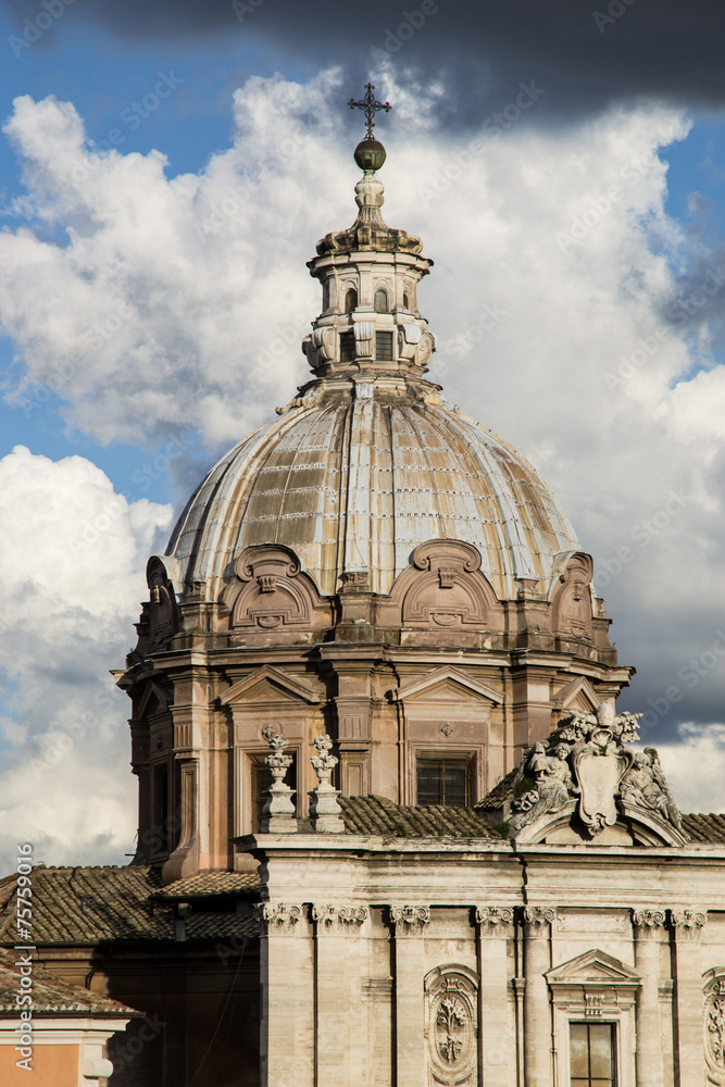 Cupola della chiesa dei santi luca e martina, Foro Romano - Roma