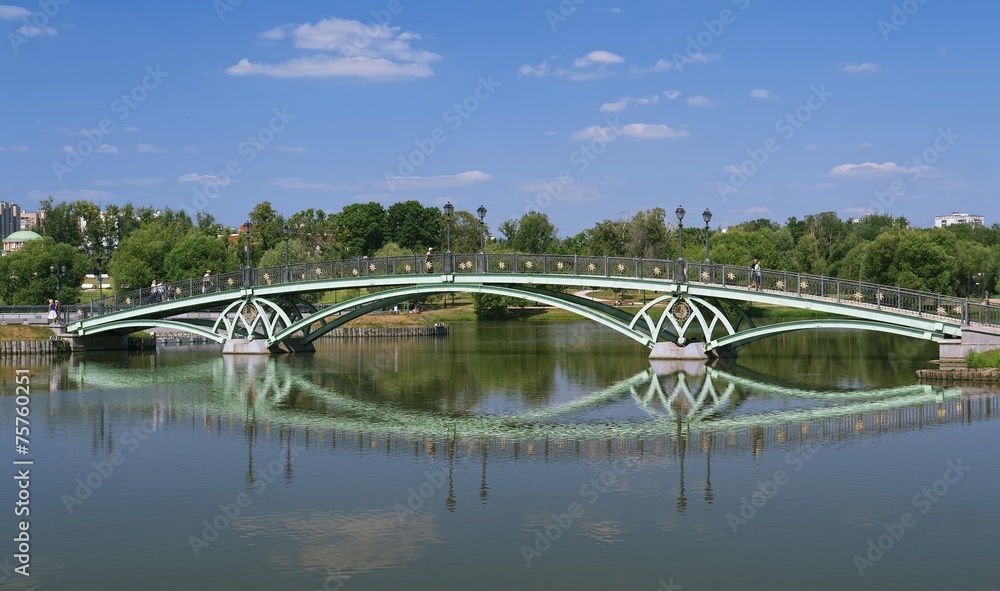 Fototapeta premium Pedestrian bridge in Tsaritsyno