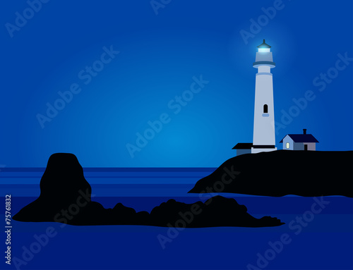 Nature Landscape with lighthouse