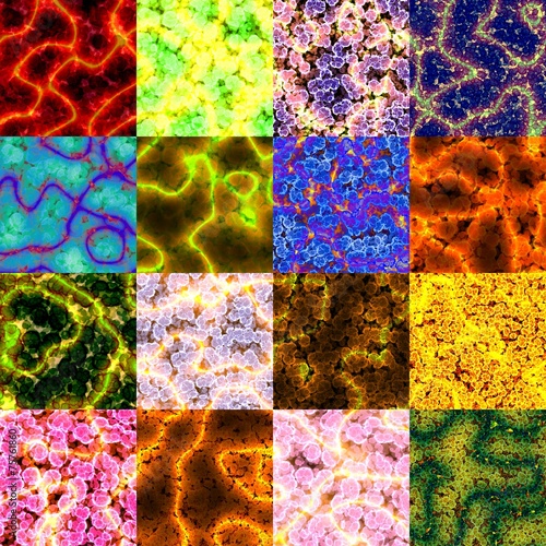 Set of computer generated microscopic structures