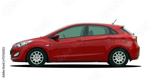 Obraz na płótnie red car