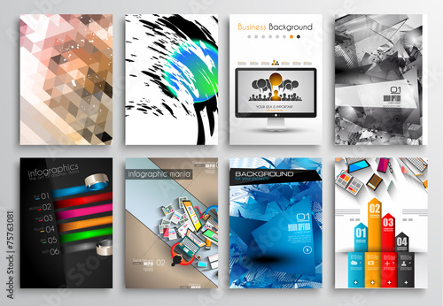 Set of Flyer Design, Infographics. Brochure Designs