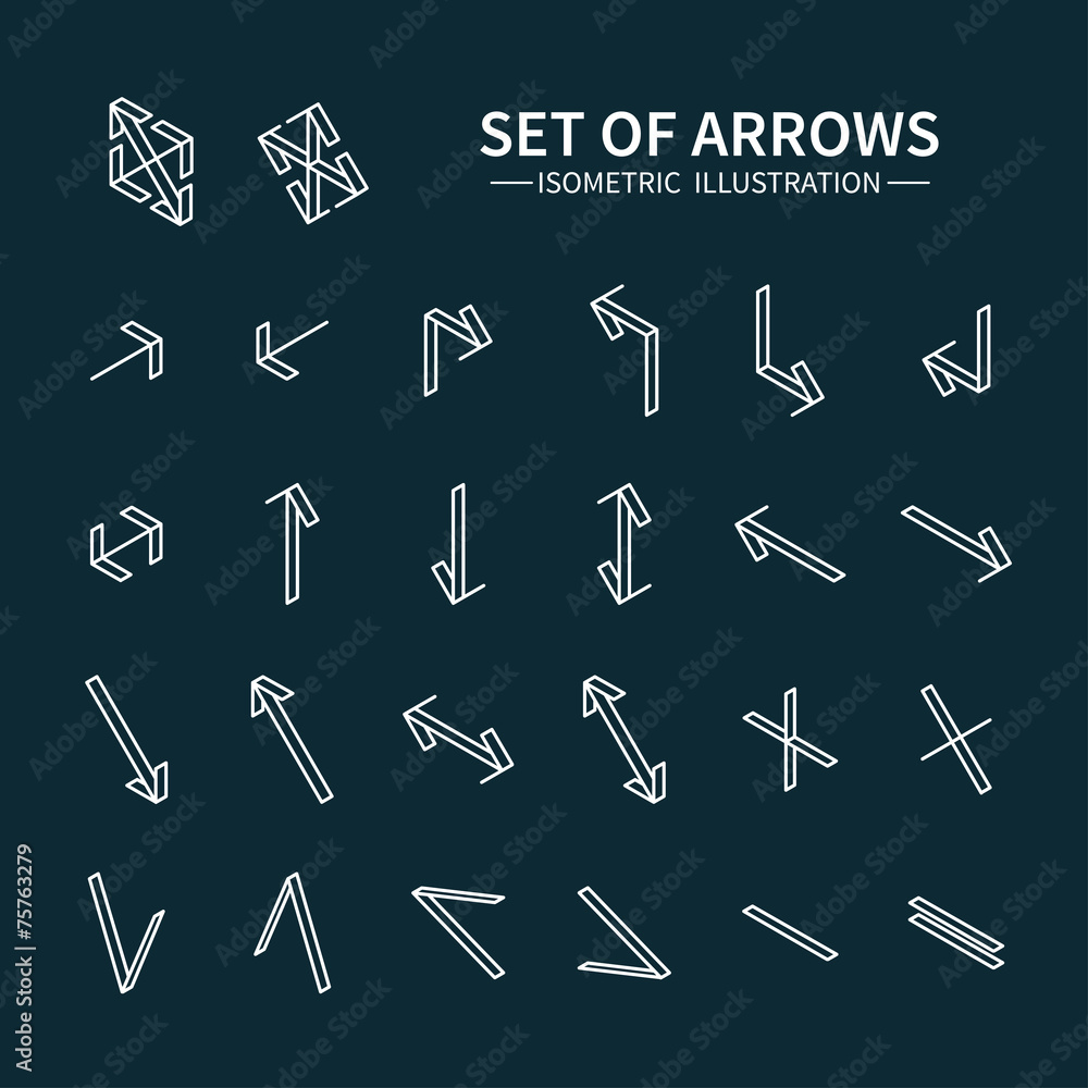 Vector thin icons set for web and mobile. Line simple arrows. Vector thin icons set for web and mobile. Line simple arrows.