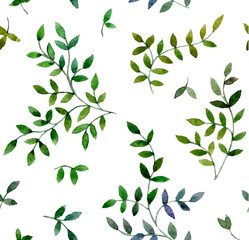 Sierkussen Aquarel bladerprint patronen leaves  © Nattle