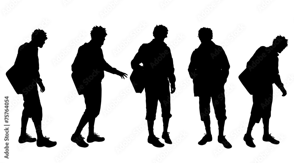 Vector silhouette of a man.