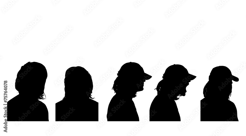 Vector silhouette of a man.