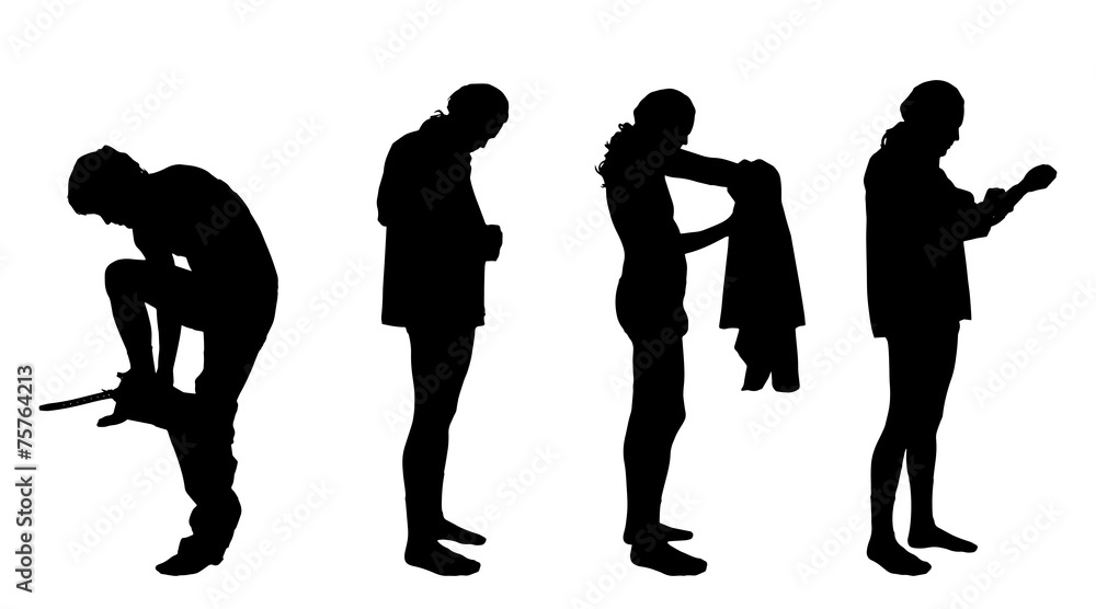Vector silhouette of a man. Vector silhouette of a man.