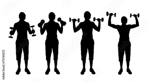 Vector silhouette of a man.
