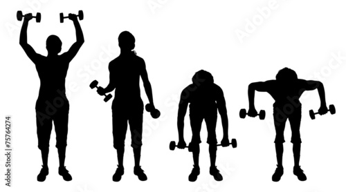 Vector silhouette of a man.