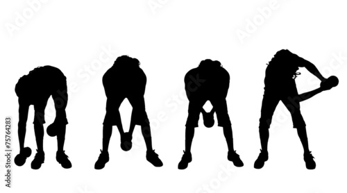 Vector silhouette of a man.