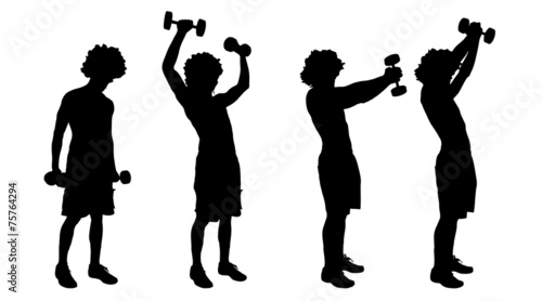 Vector silhouette of a man.