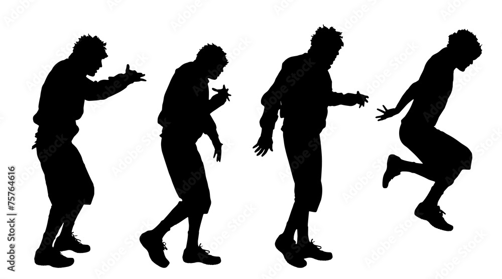 Fototapeta premium Vector silhouette of a man.