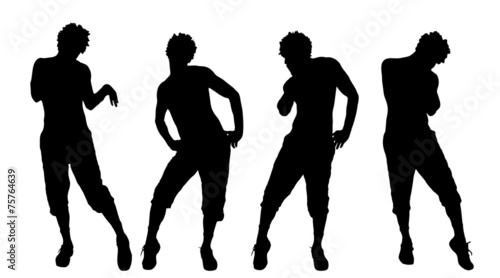 Vector silhouette of a man.