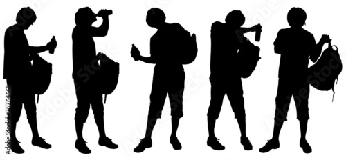 Vector silhouette of a man.