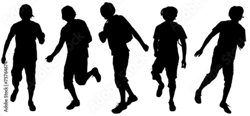 Vector silhouette of a man.