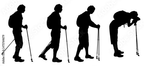 Vector silhouette of a man.