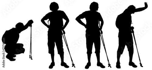 Vector silhouette of a man.