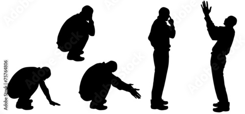 Vector silhouette of a man.