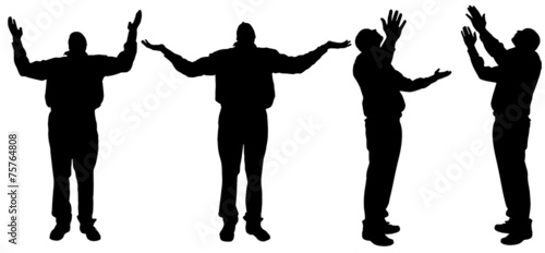 Vector silhouette of a man.