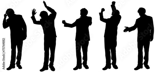 Vector silhouette of a man.