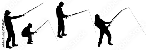 Vector silhouette of a man.