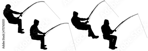 Vector silhouette of a man.