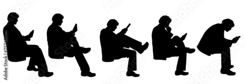 Vector silhouette of a man.