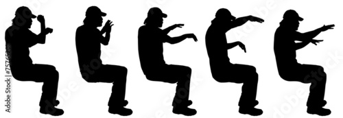 Vector silhouette of a man.