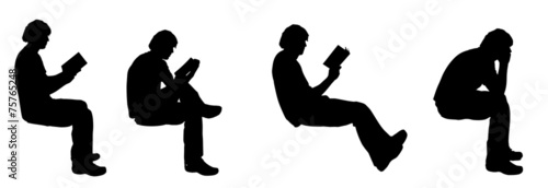 Vector silhouette of a man.
