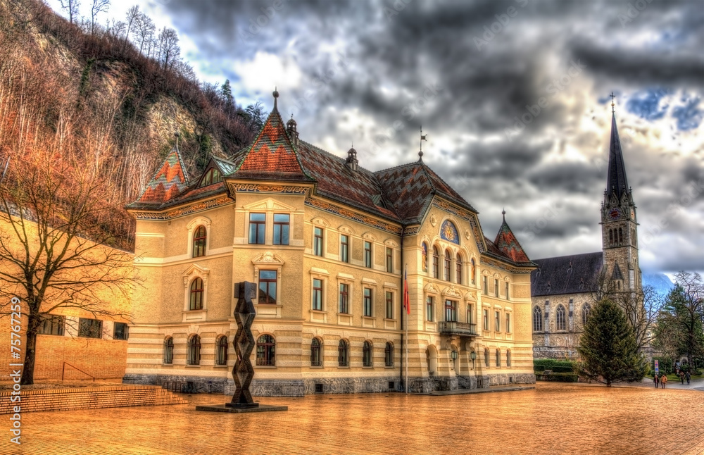Government Building in Vaduz - Liechtenstein