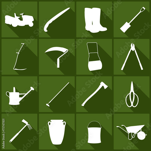 Iconset (1/2) *** Garten Werkzeug - green