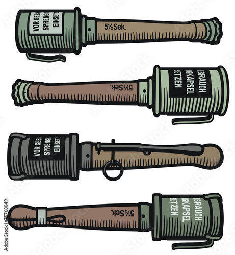 WWI German grenades