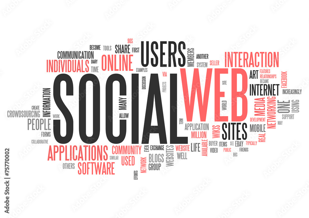 Fototapeta premium Word Cloud Social Web