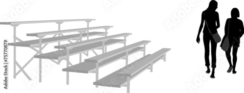 Friends at the Bleachers