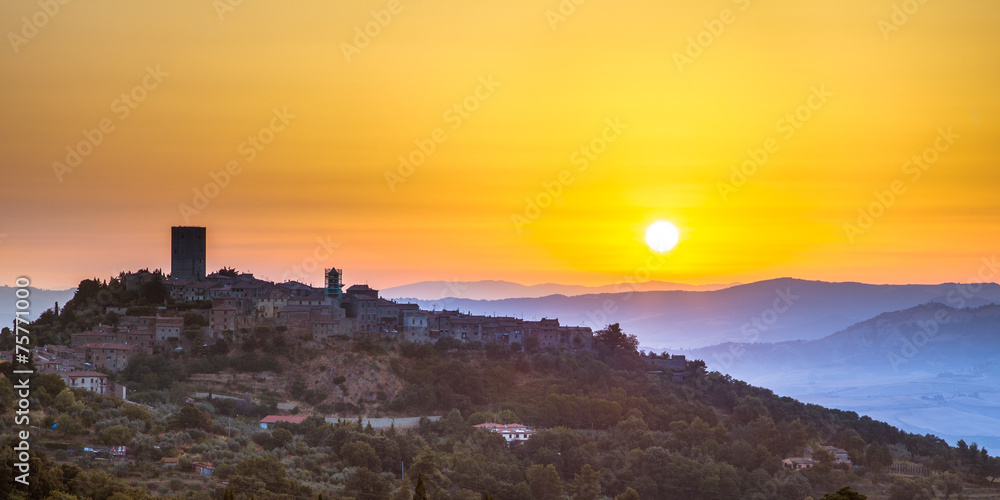 Tuscan Town at Sunrise