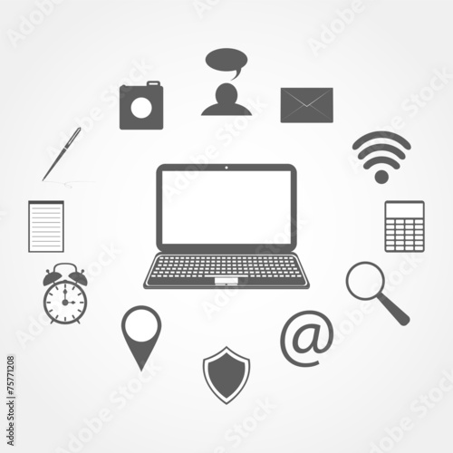 laptop and Icons