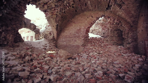 Dramatic abandoned fortress ruins in Latvia, Daugavpils photo