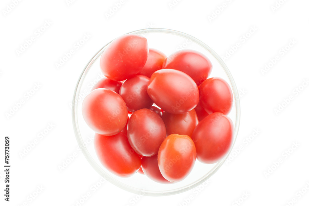 tomatoes in a glass bowl tomatoes in a glass bowl