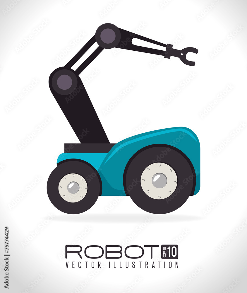 Robot design over white background vector illustration Robot design over white background vector illustration