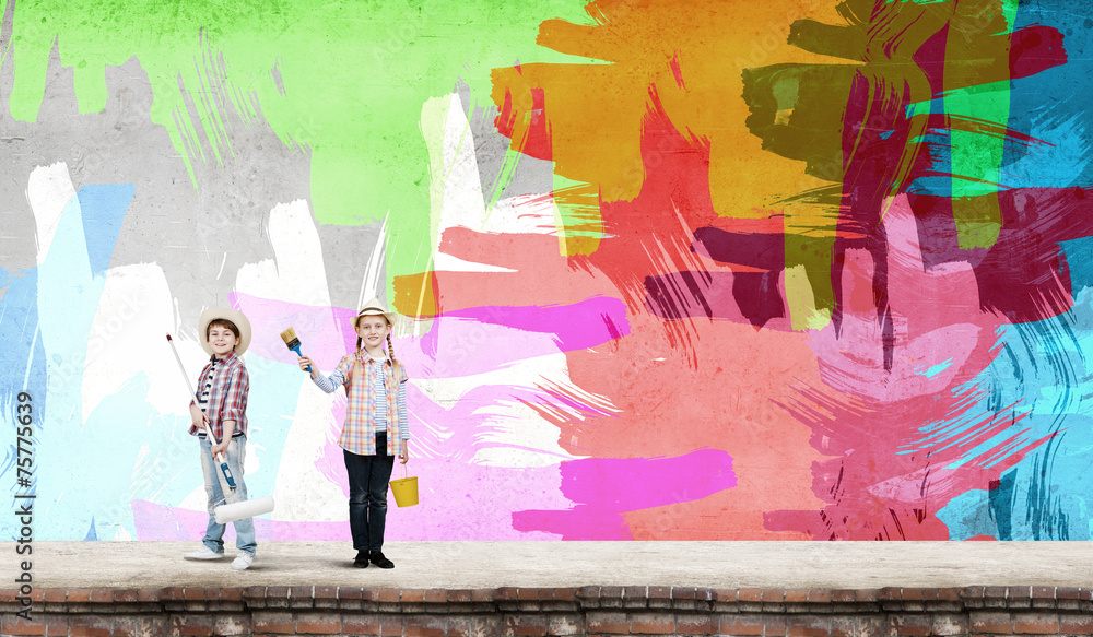 Fototapeta premium Colorful childhood