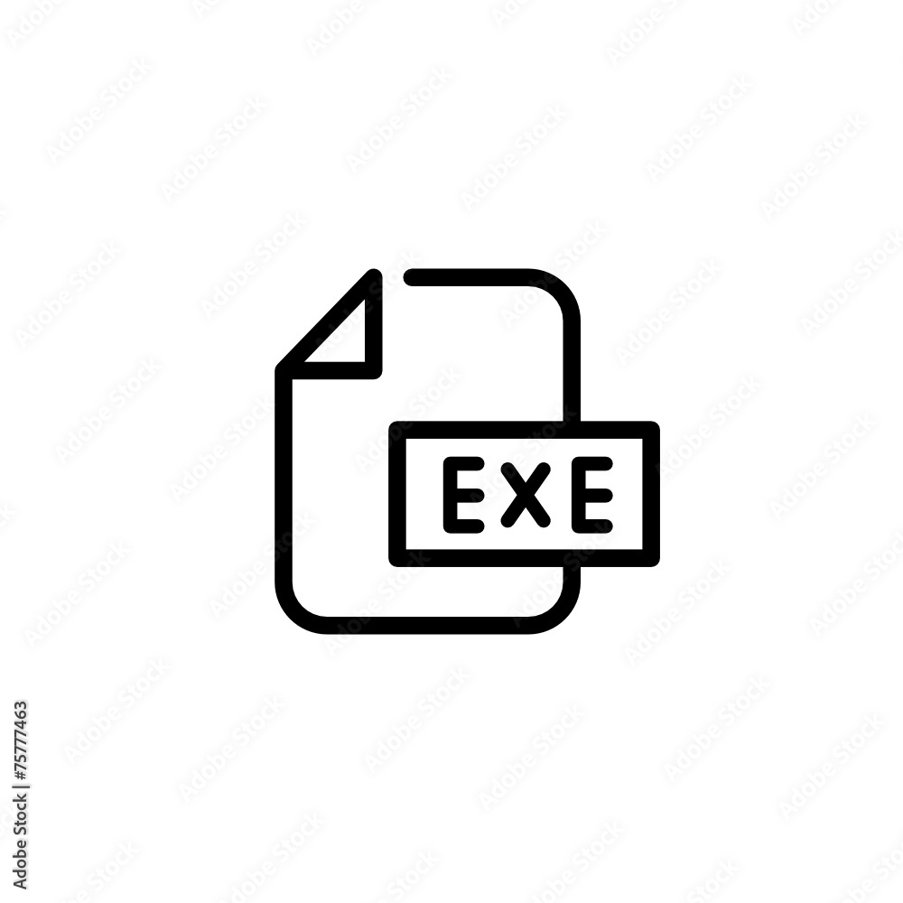 EXE Trendy Thin Line Icon EXE Trendy Thin Line Icon