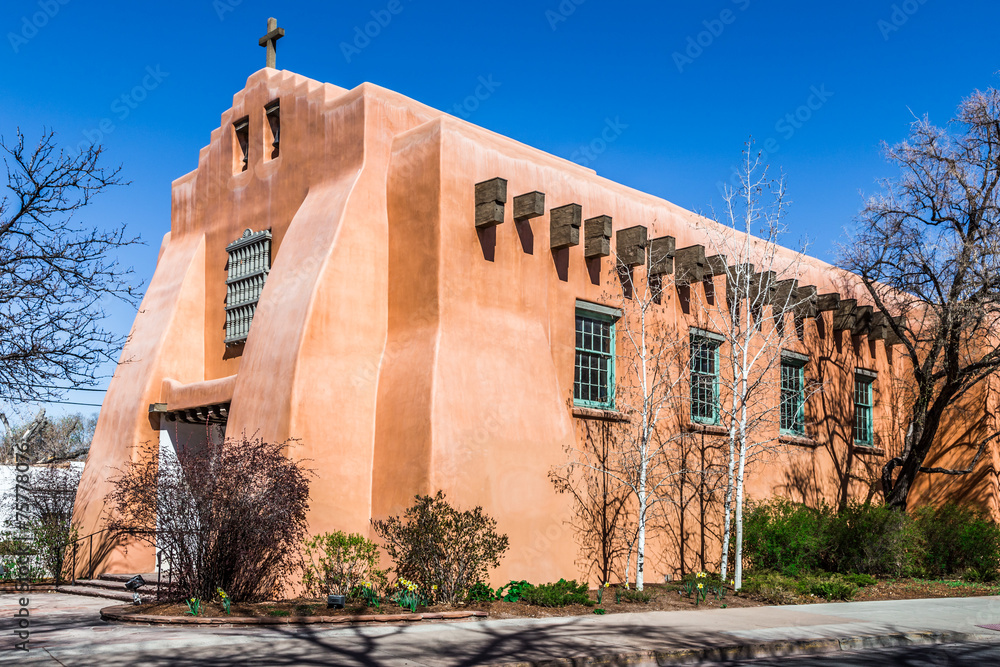 Naklejka premium First Presbyterian Church, Santa Fe, New Mexico