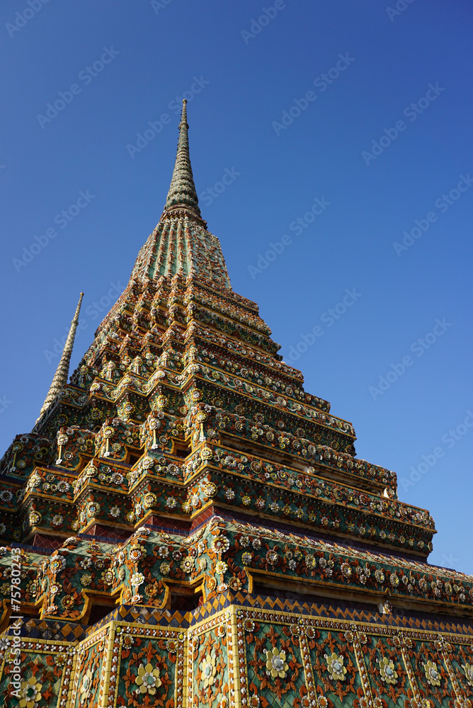 Ornamental Thai pagoda detail
