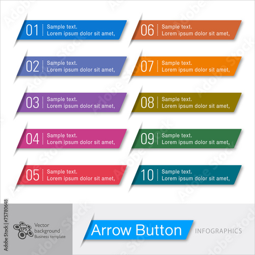 Infographic Vector Arrow Button photo