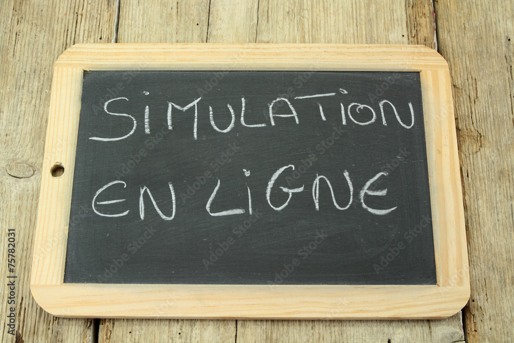 Fototapeta premium ardoise simulation en ligne