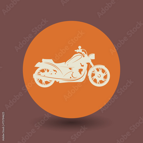 Motorcycle symbol, vector