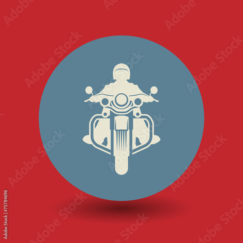 Motorcycle symbol, vector