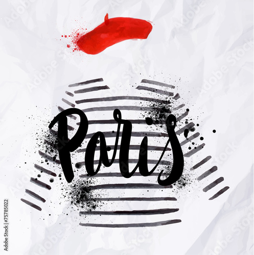 Paris poster striped sweater